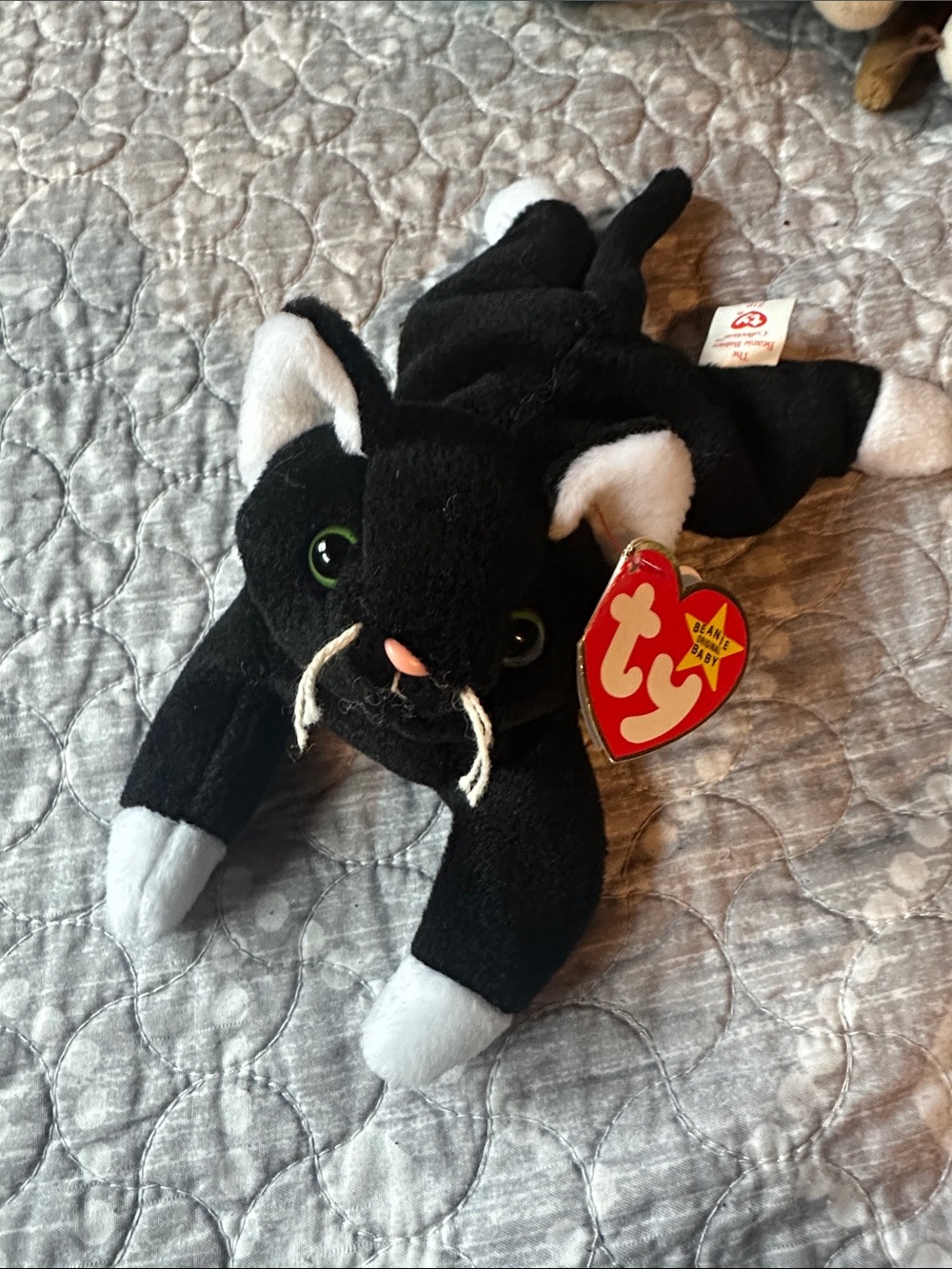 Ty Black and White Cat Plush Toy with tag